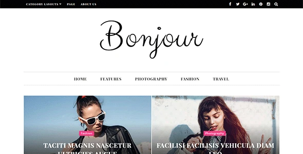 Bonjour – Magazine and Blog WordPress Theme
